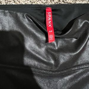 Spanx cropped faux leather pants
